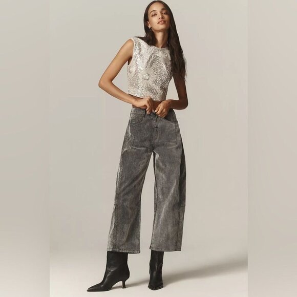 NWT Size 30 Tall - The Kenna Heritage Cotton Barrel Jeans Velvet (NWT US$198) - Picture 3 of 16